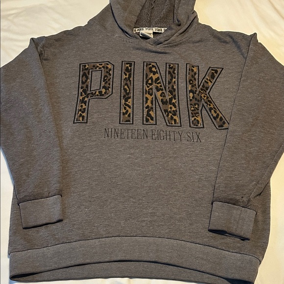 Victoria's Secret Tops - PINK Victoria's Secret Gray Hoodie Size XS